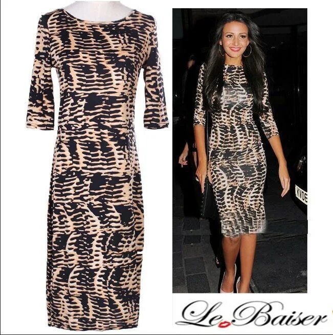 Платье с принтом змеиной кожи модные образы Купить imixbox женщин платье случайный сексуальный змея печати bodycon леди новы