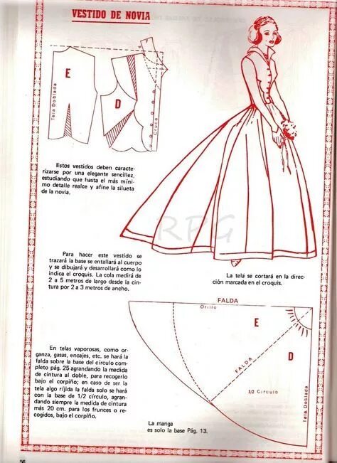 Платье с пышной юбкой выкройка Album Archive Выкройки, Выкройка одежды для куклы, Схема для шитья юбки