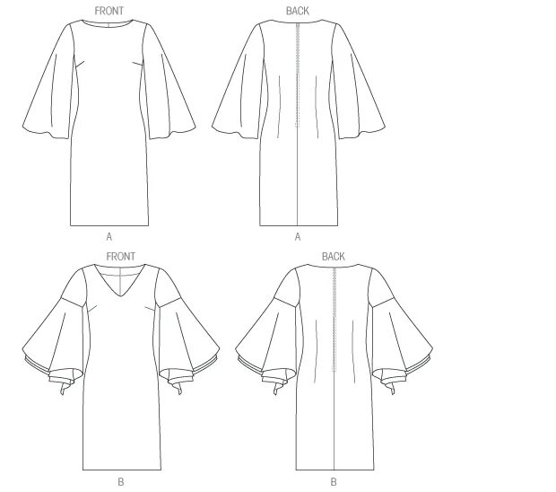 Платье с пышными рукавами выкройка купить Vogue Patterns 8945 Misses' Dress Vogue sewing patterns, Vogue patterns, Pattern