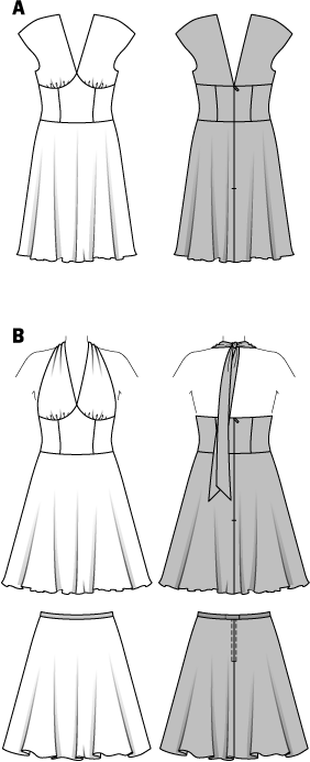 Платье с расклешенной юбкой выкройка Burda 6793- Burda Style Dresses Simplicity dress, Pattern fashion, Fashion dress