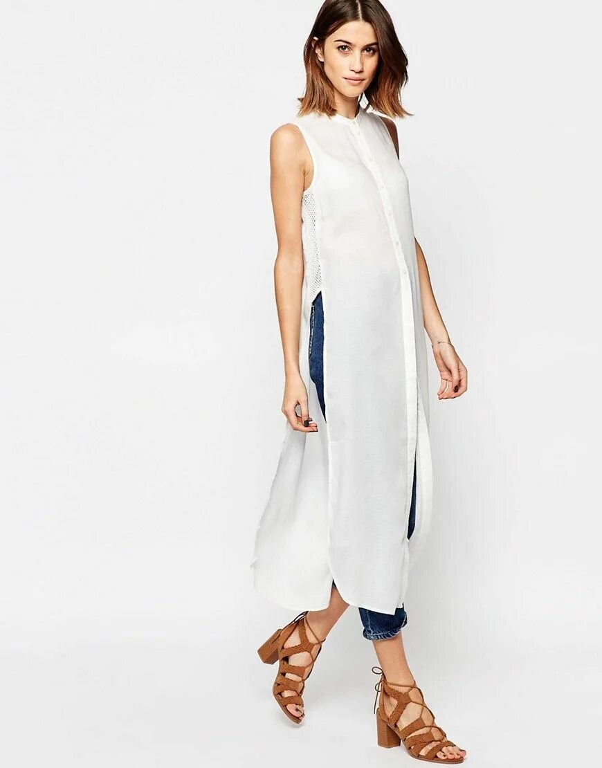 Платье с разрезами по бокам выкройка Vero Moda Side Split Tunic Top at asos.com Latest fashion clothes, Tunic tops, C