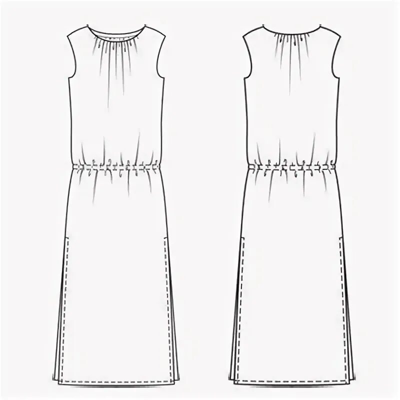 Платье с разрезами по бокам выкройка Длинное платье с высокими разрезами - выкройка № 116 из журнала 4/2011 Burda - в