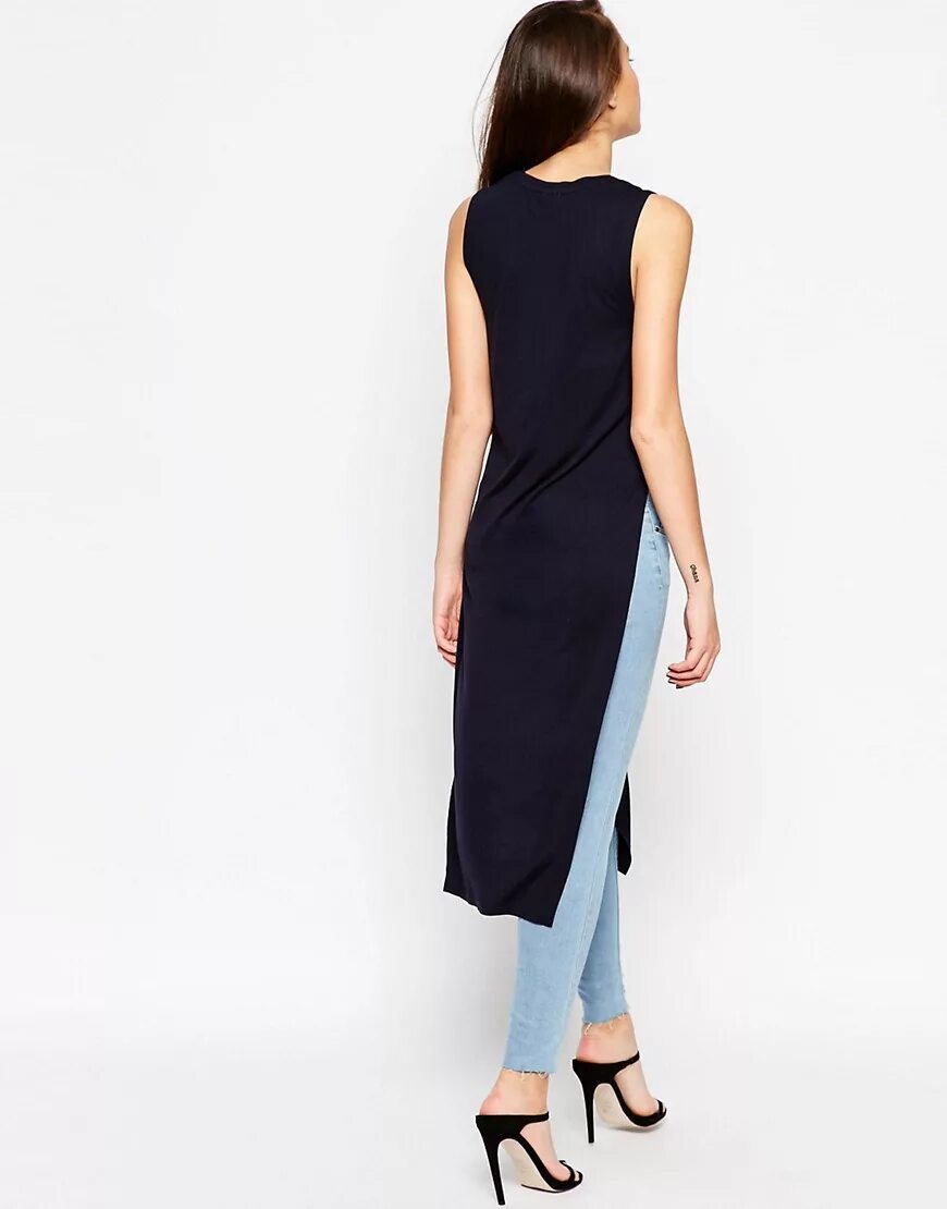 Платье с разрезами по бокам выкройка ASOS Maxi Tunic Top with Side Splits - ShopperBoard