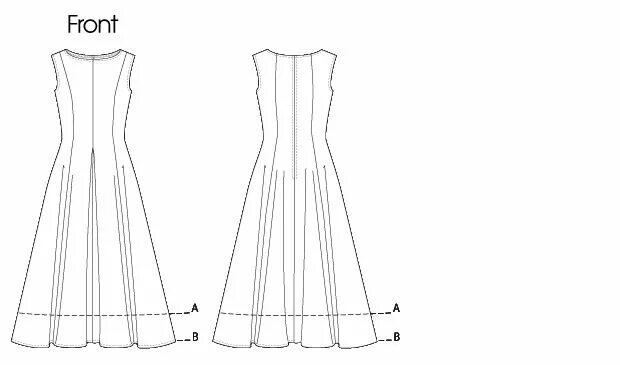 Платье с рельефами расклешенное выкройка Vogue Patterns 8743 Misses'/Misses' Petite Dress Vogue patterns, Vintage dress s