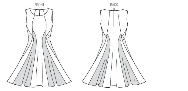 Платье с рельефами расклешенное выкройка Vogue Patterns 1408 Misses' Dress Vogue patterns, Vogue sewing patterns, Croquis