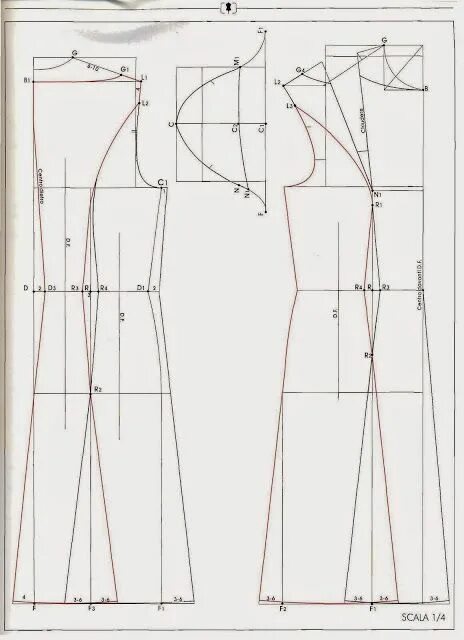 Платье с рельефами выкройка скачать 4 IL MODELLISMO - modelist kitapları Shirt sewing pattern, Corset sewing pattern