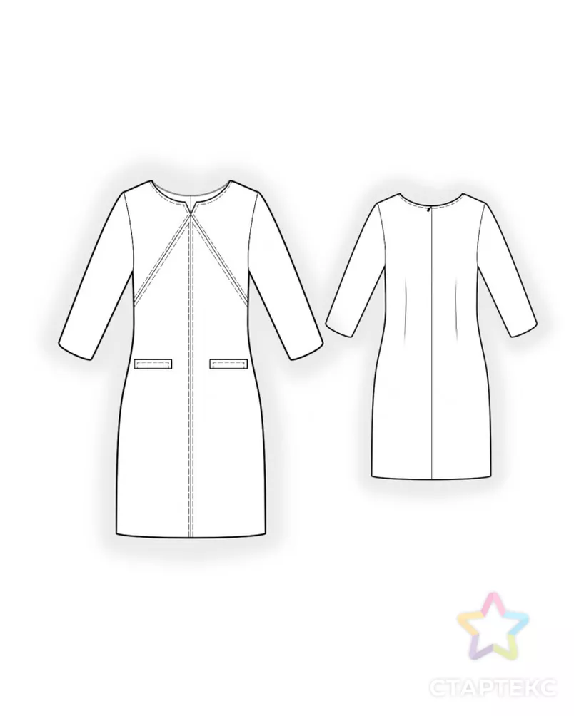 Платье с рельефами выкройка скачать Выкройка: платье с косыми рельефами - купить в Новосибирске оптом и в розницу по