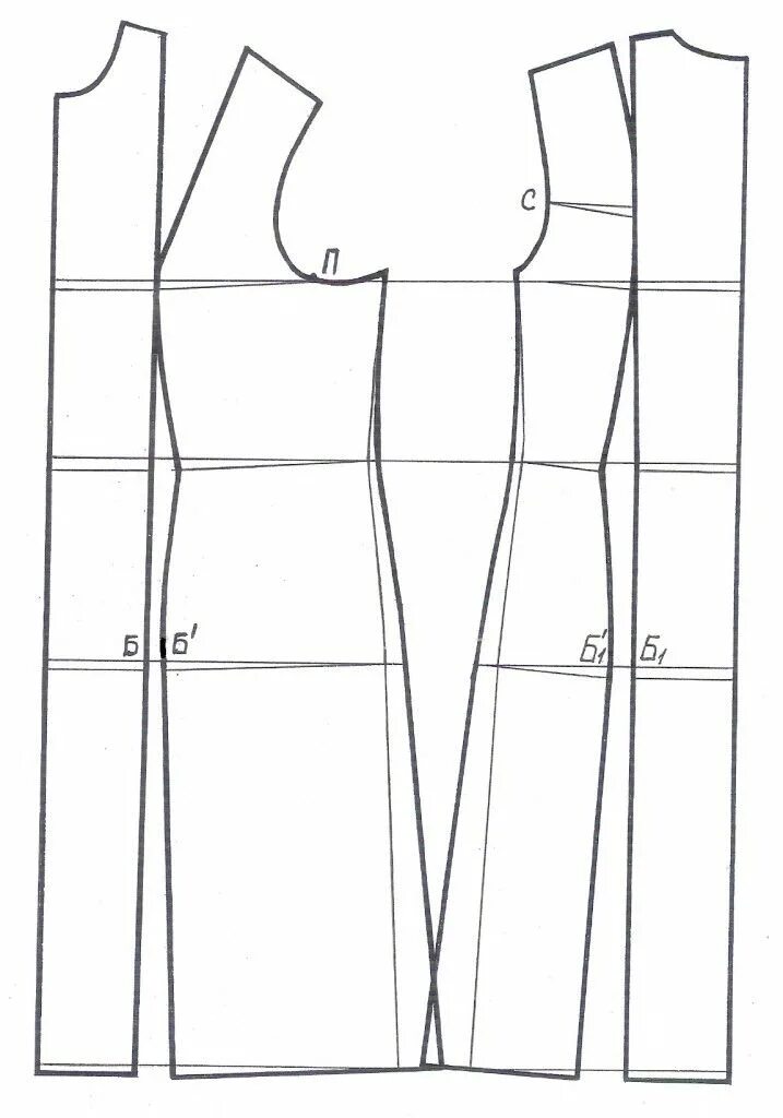Платье с рельефами выкройка скачать Особенности конструирования одежды на женские фигуры с большим выступом груди Од