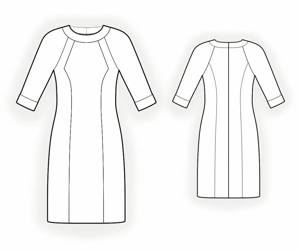 Платье с рельефами выкройка скачать бесплатно Dress With Raglan Sleeves Sewing dresses, Dress sewing pattern, Womens sewing pa