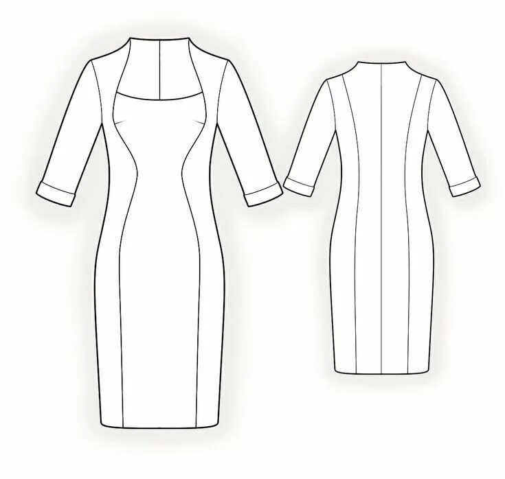 Платье с рельефами выкройка скачать бесплатно Sewing dresses, Low cut dresses, Dress sewing pattern