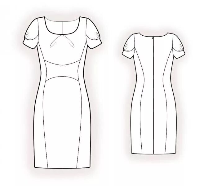 Платье с рельефами выкройка скачать бесплатно 4375 Lekala Patterns custom size http://leko-mail.ru/mod-p.php?t=0&mod=4375 Casu