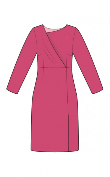 Платье с рельефами выкройка скачать бесплатно Asymmetrical Dress - Sewing Pattern #2207. Made-to-measure sewing pattern from L