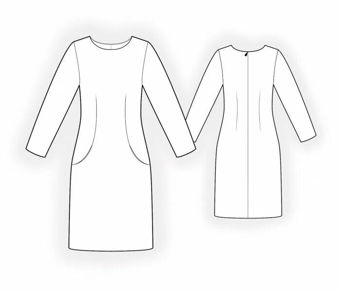 Платье с рельефами выкройка скачать бесплатно Dress With Pockets In French Darts Coat pattern sewing, Jacket pattern sewing, S