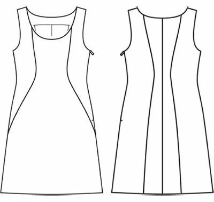 Платье с рельефами выкройка скачать бесплатно Платье Платье эскизы, Выкройки и Рисование моды