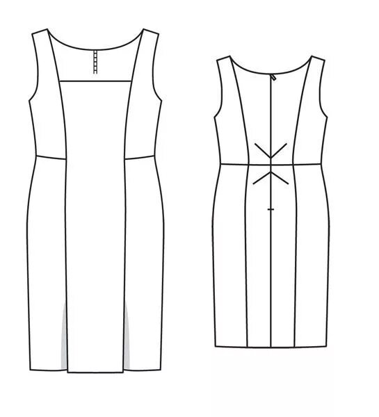 Платье с рельефными швами фото схема Платье Платья, Облегающее платье, Одежда