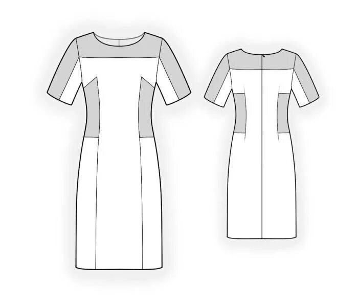 Платье с рельефными швами фото схема Sewing pattern women dress, Womens sewing patterns, Pleated dress pattern