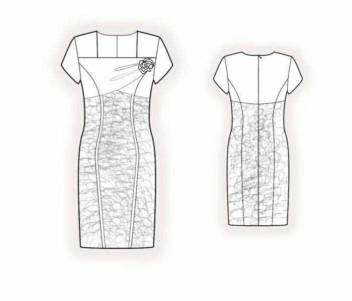 Платье с рельефными швами фото схема Patterns in sizes Womens sewing patterns, Sewing women, Sewing patterns