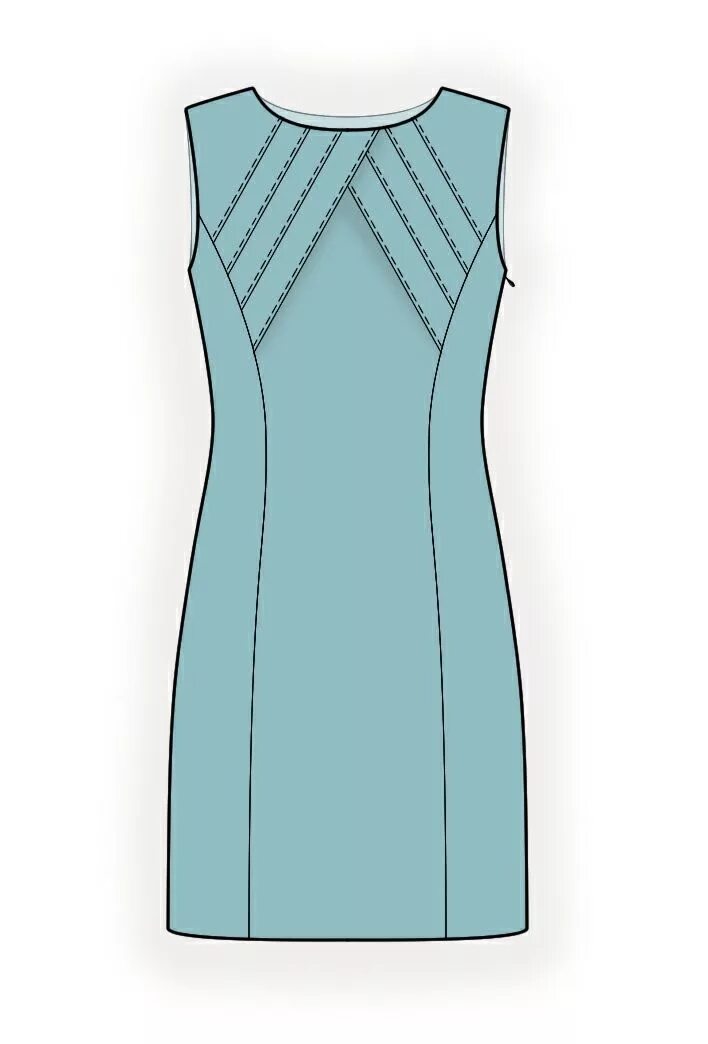 Платье с рельефными швами фото схема Dress With Decorative Bodice Kjoler, Mønster, Symønstre