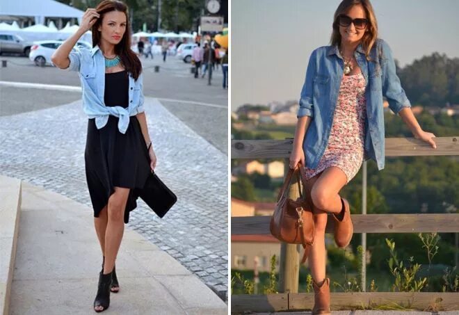 Платье с рубашкой сверху фото Платье поверх рубашки фото Duhi-Queen.ru