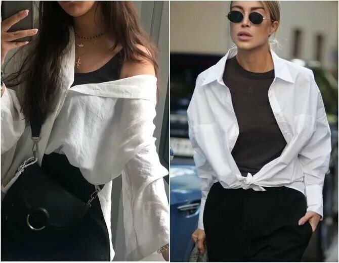 Платье с рубашкой сверху фото Как носить белую рубашку в 2021 году, чтобы быть в тренде. Летняя подборка Pushi