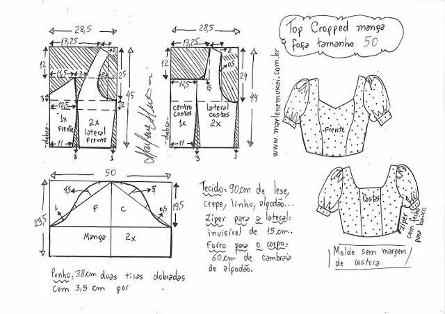 Платье с рукавами фонариками выкройка для девочки Пуловер от Drops Design (6 размеров) в 2020 г Японские узоры, Выкройки, Круговое