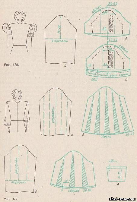 Платье с рукавом фонарик выкройка бесплатно Пин на доске Шитье Выкройки, Платья, Рукава