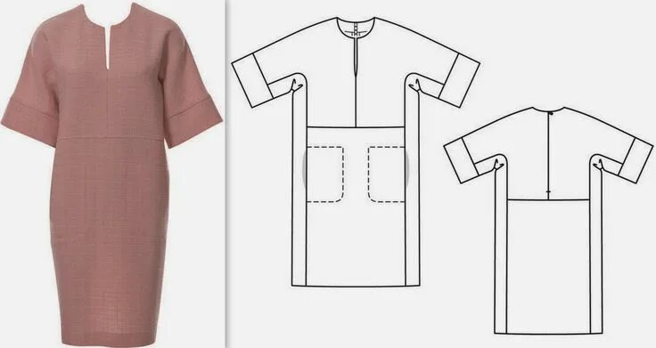 Платье с цельнокроеным рукавом без выкройки платье прямое свободное выкройка шьем с фото: 10 тыс изображений найдено в Яндек