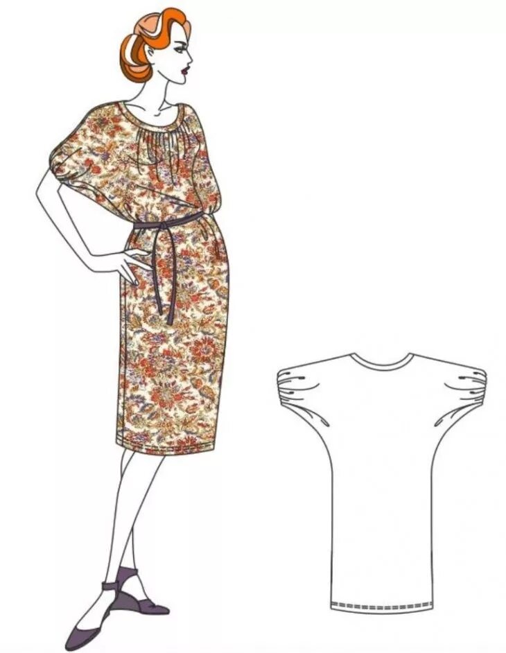 Платье с цельнокроеным рукавом выкройка Выкройки с цельнокроенным рукавом (подборка) / Простые выкройки / Fashion craft,