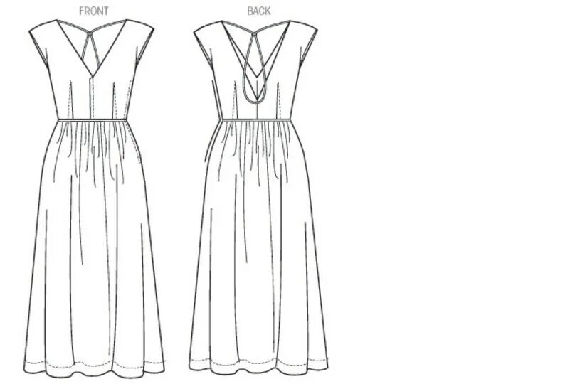 Платье с треугольным вырезом выкройка Pick Your Size Vogue Dress Pattern V1402 by LIALIA by JULIA Etsy