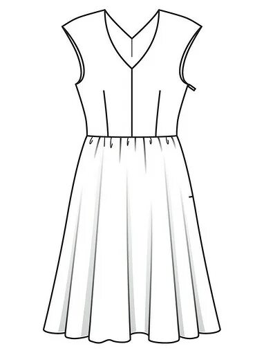 Платье с треугольным вырезом выкройка Выкройки одежды Burda - купить и скачать на BurdaStyle.ru