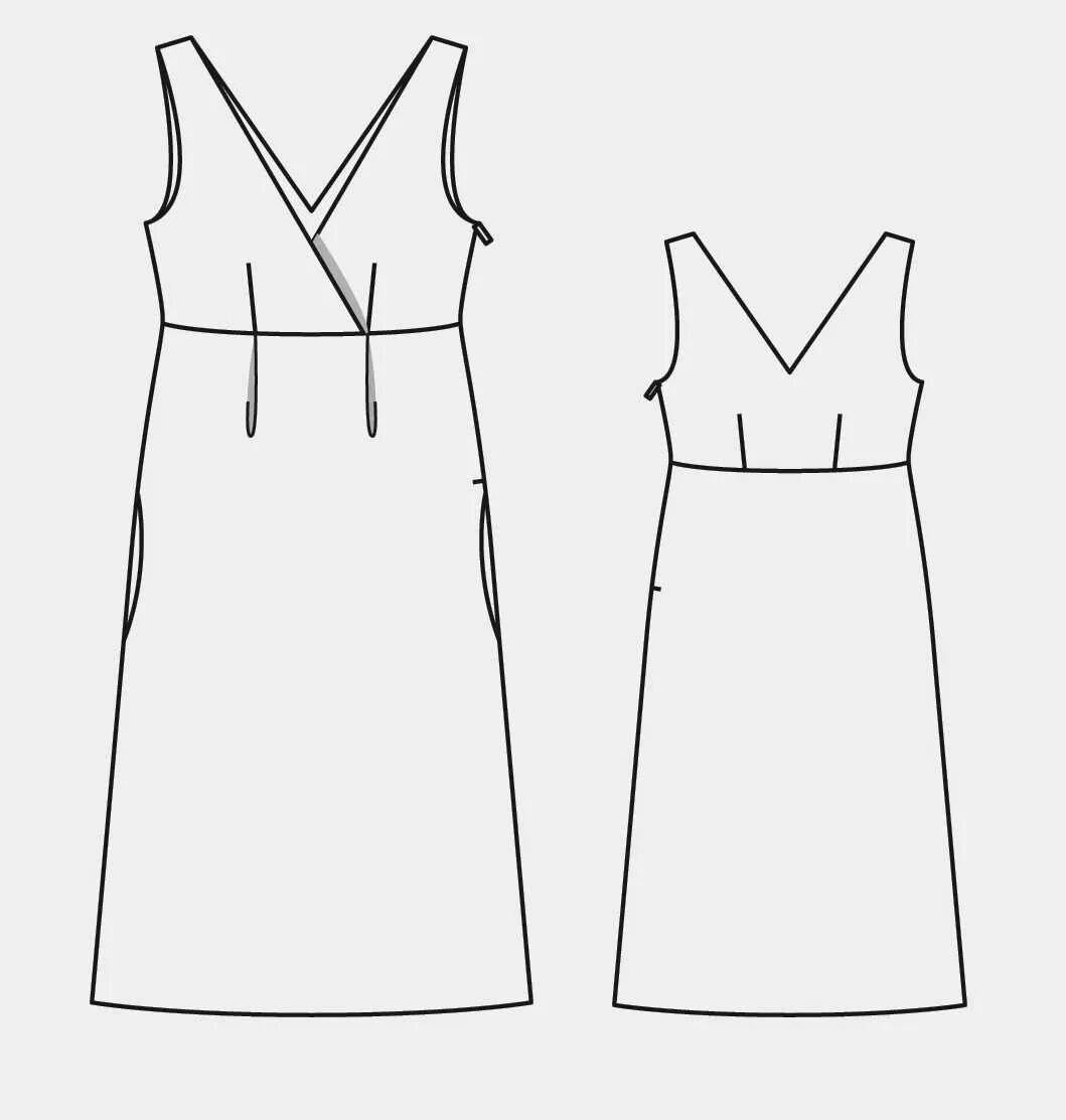 Платье с треугольным вырезом выкройка Платье с v образным вырезом выкройка - Выкройка платья с воротником на стойке.