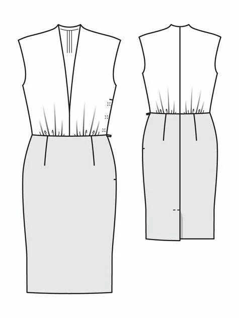 Платье с треугольным вырезом выкройка Sewing patterns BurdaStyle.com Dresses, Burda patterns, Bodycon dress