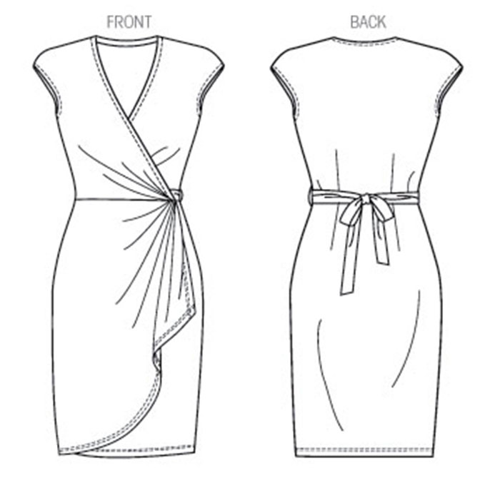 Платье с треугольным вырезом выкройка Выкройка Butterick № 6054 - Евровыкройка и Ко