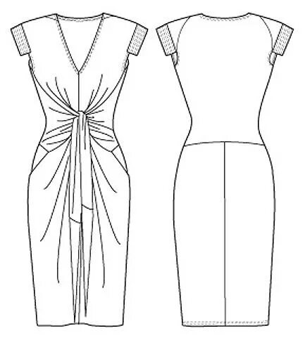 Платье с узлом на талии выкройка VENA CAVA (ALONG WITH VOGUE PATTERNS + DIY THURSDAY) Alabama Chanin Journal Vogu