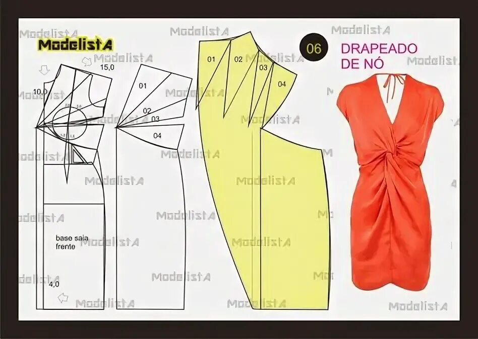 Платье с узлом на талии выкройка 210 Patterns ideas clothing patterns, sewing clothes, sewing dresses