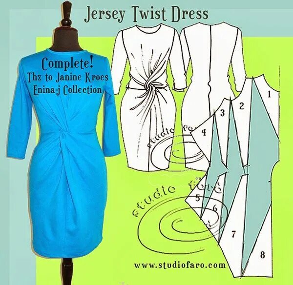 Платье с узлом на талии выкройка well-suited: JERSEY TWIST DRESS - Sampled! Knot dress pattern, Twisted dress, Tw