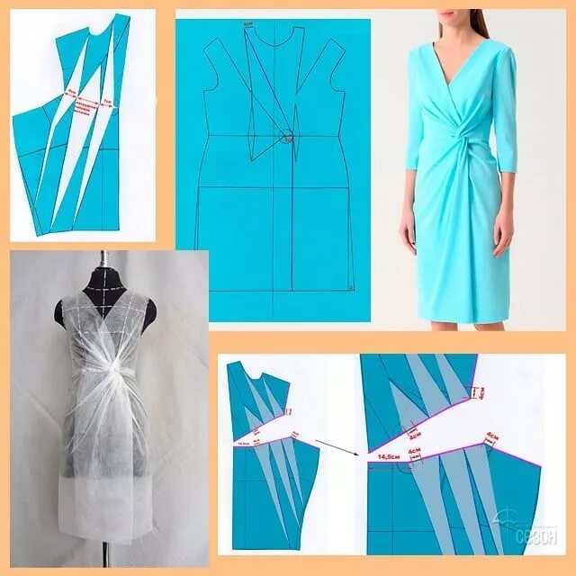 Платье с узлом на талии выкройка Instagram Платье с драпировкой, Выкройка платья, Одежда