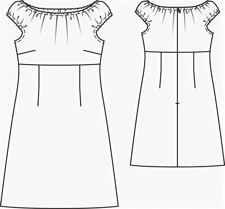 Платье с высокой талией выкройка Sewing Patterns Burda Style BurdaStyle.com Платье с вырезом, Выкройка платья, Пл