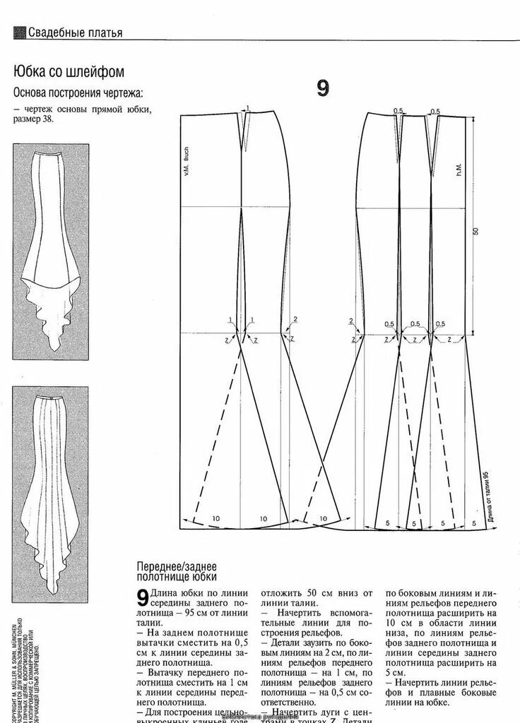 Платье с юбкой годе выкройка Моделирование и конструирование женской одежды. Система М.Мюллер и сын. 2008 год