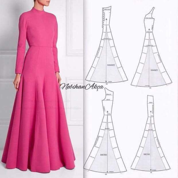 Платье с юбкой годе выкройка Buy pola dress muslimah cheap online