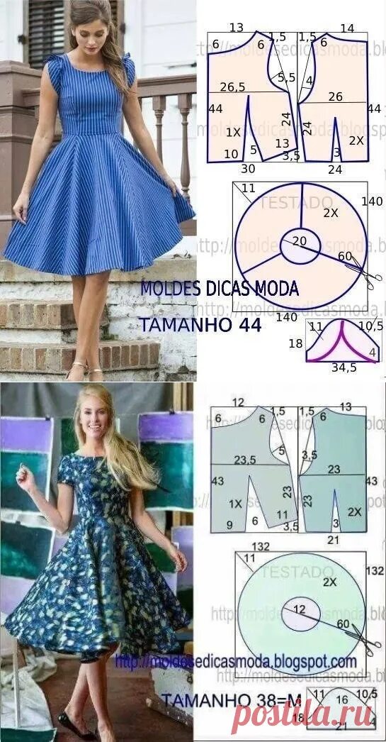 Платье с юбкой клеш выкройка Выкройка платья солнце (Шитье и крой) Журнал Вдохновение Рукодельниц Нити волшеб
