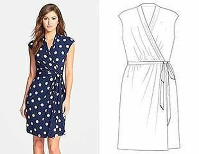 Платье с запахом без выкройки Pin auf Costura