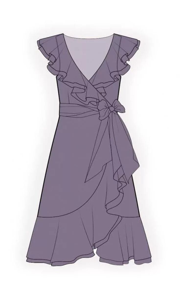 Платье с запахом с юбкой выкройка Lekala 4488 Patron de Couture PDF a Téléchargér Etsy Wrap dress pattern, Dress s