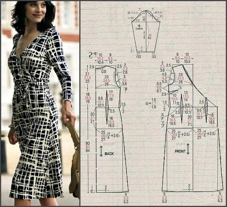 Платье с запахом выкройка бесплатно Платье с запахом. Выкройка. Blouse pattern sewing, Dress sewing patterns, Dress 