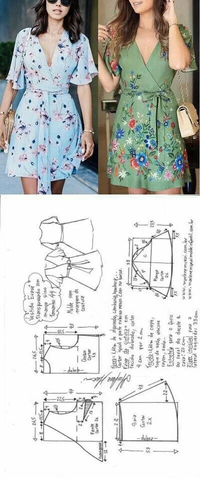 Платье с запахом выкройка бесплатно Пин от пользователя Rose Gomes на доске Alice Пошив модной одежды, Выкройки одеж
