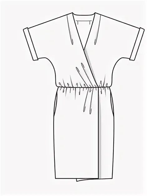 Платье с запахом выкройка для куклы Платье с глубоким декольте - выкройка № 108 C из журнала 3/2012 Burda - выкройки