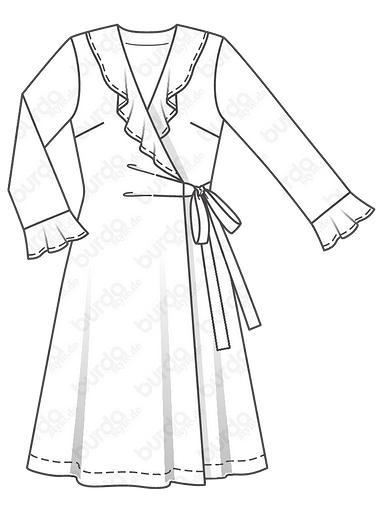 Платье с запахом выкройка для куклы Профиль
