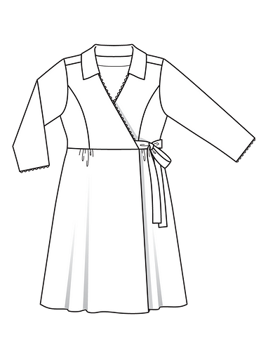 Платье с запахом выкройка для куклы Выкройки с запахом от Burda - купить и скачать на Burdastyle.ru