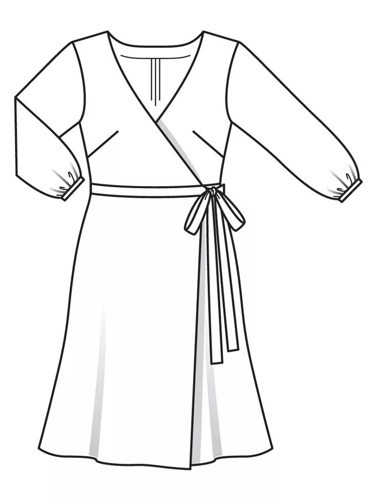 Платье с запахом выкройка для куклы Платье с запахом - выкройка № 113 из журнала 9/2017 Burda - выкройки платьев на 