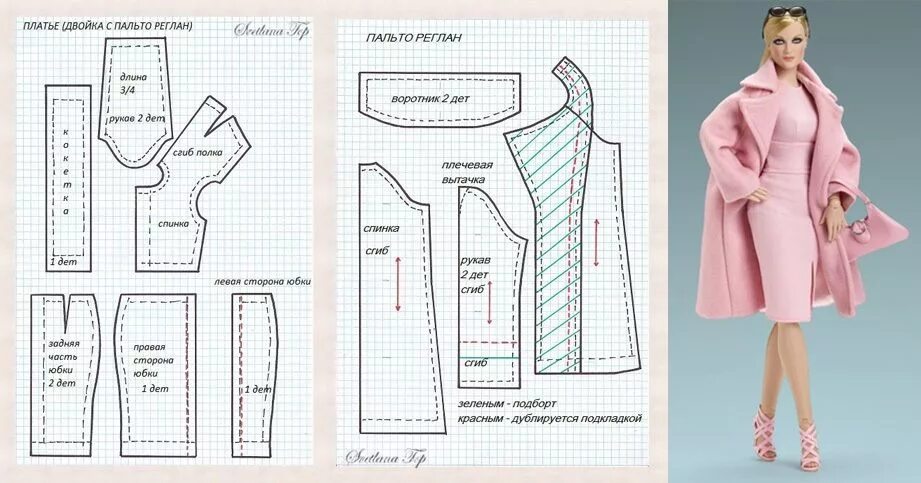 Платье с запахом выкройка для куклы Выкройки Светлана Топ Barbie doll clothing patterns, Doll clothes barbie, Barbie